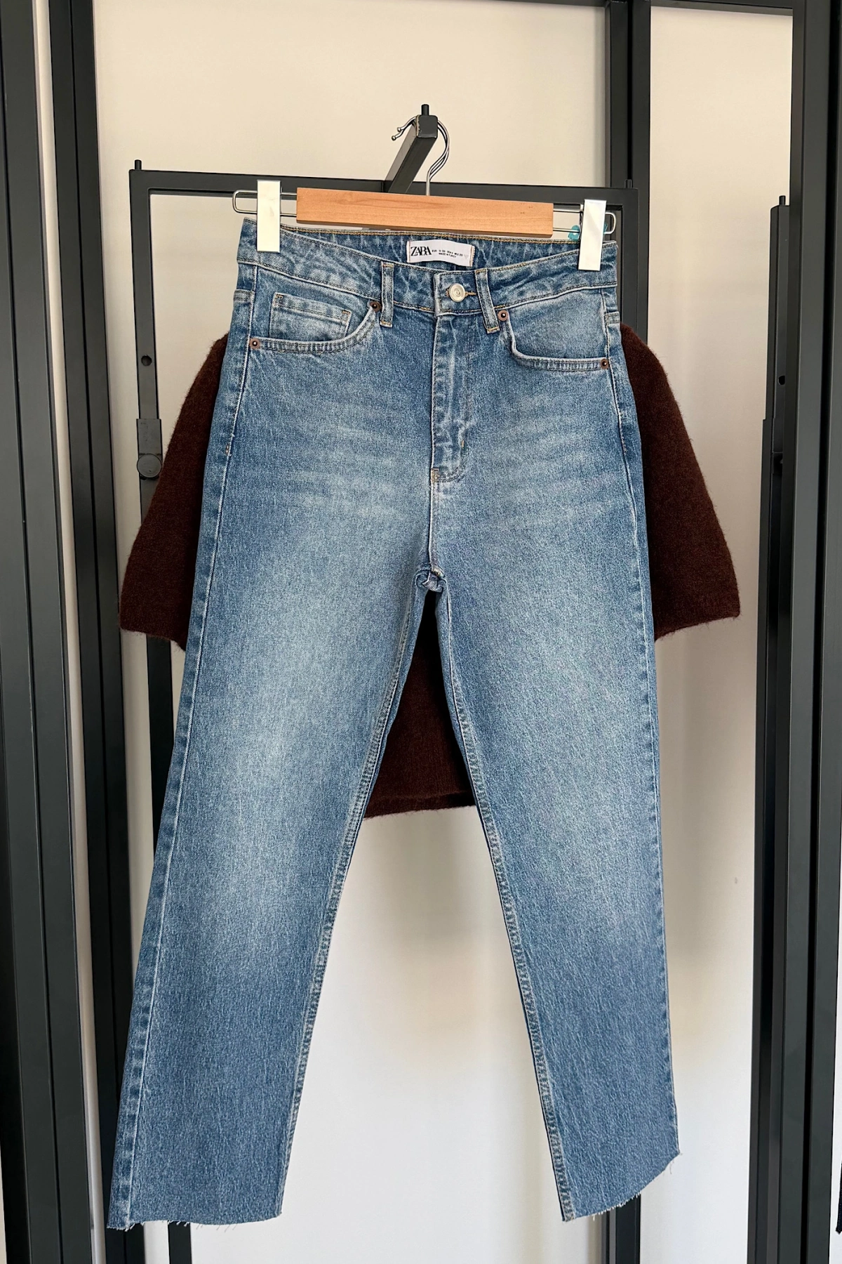 Boyfit Kesik Paça Jean Mavi