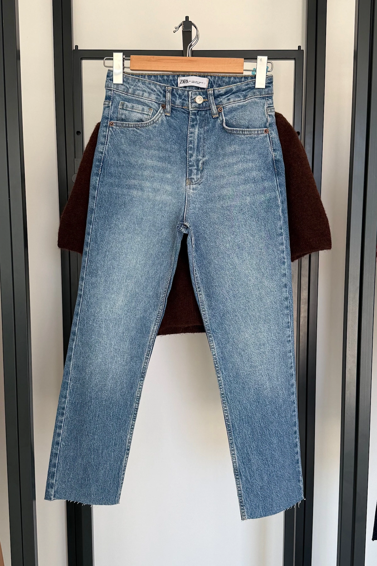Boyfit Kesik Paça Jean Mavi