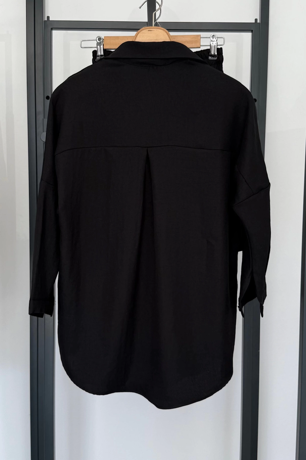 BS Collection Keten Şortlu Takım Siyah