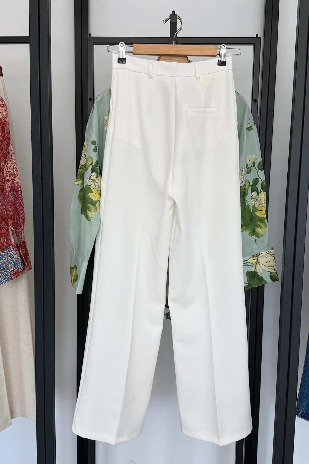 Bs Collection Palazzo Pantolon Beyaz