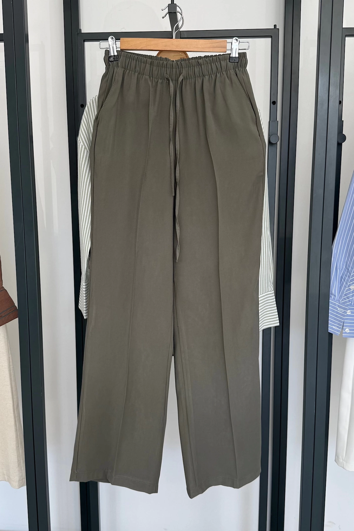 Bs Collection Tensel Pantolon Haki