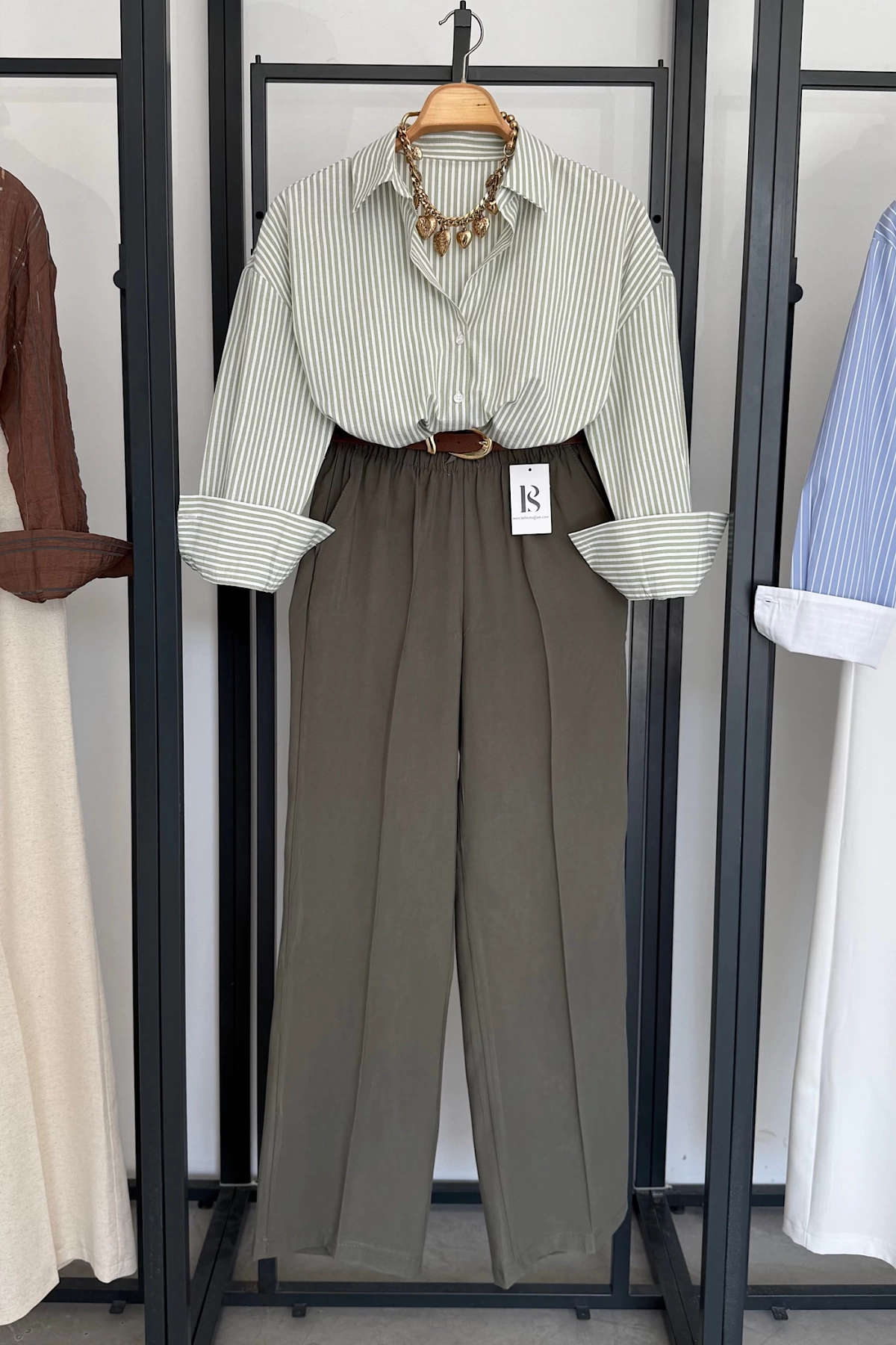 Bs Collection Tensel Pantolon Haki