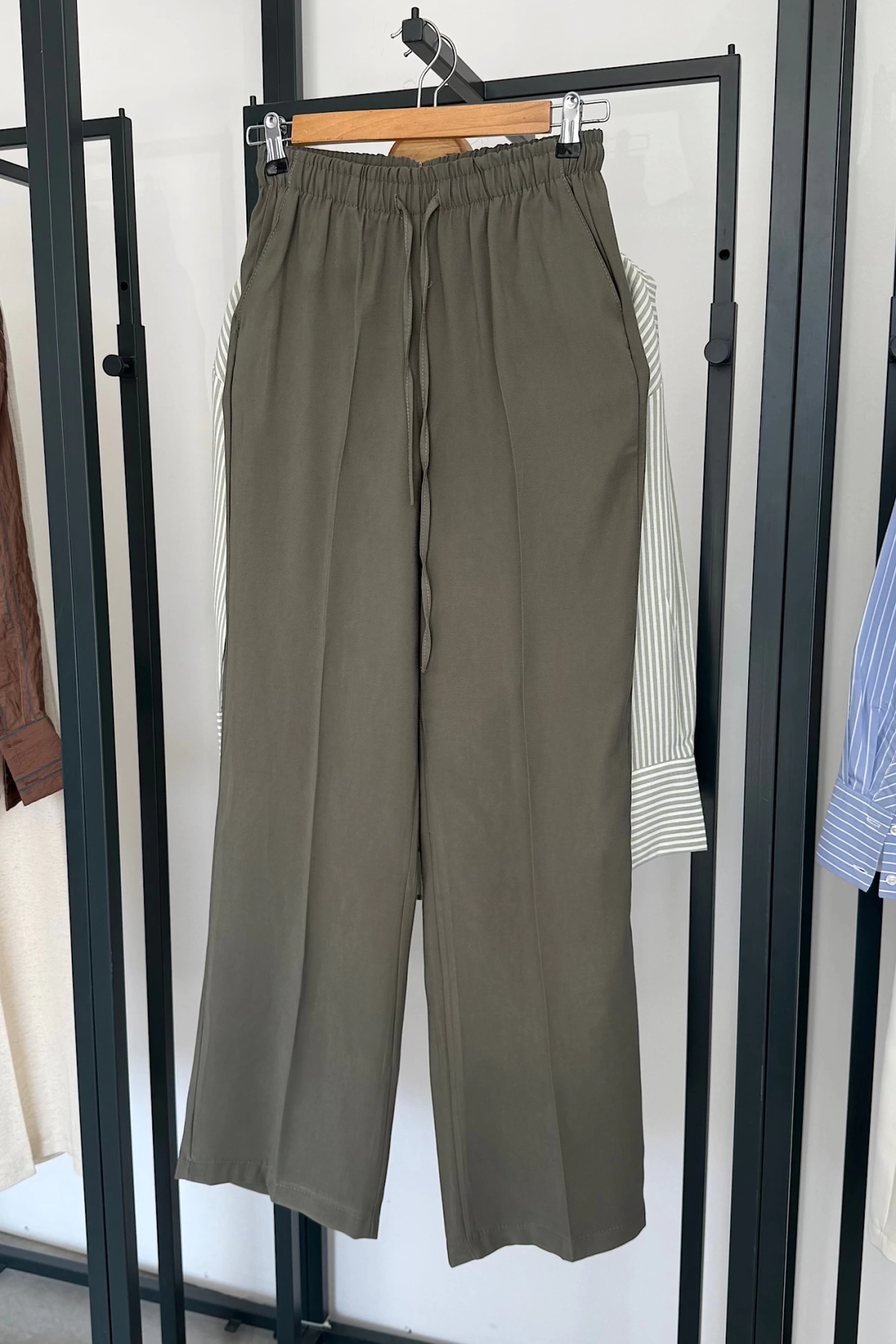 Bs Collection Tensel Pantolon Haki