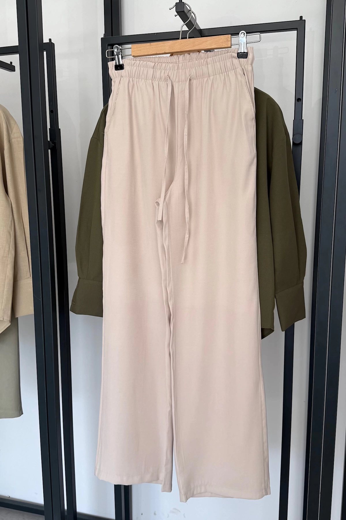 Bs Collection Tensel Pantolon Taş