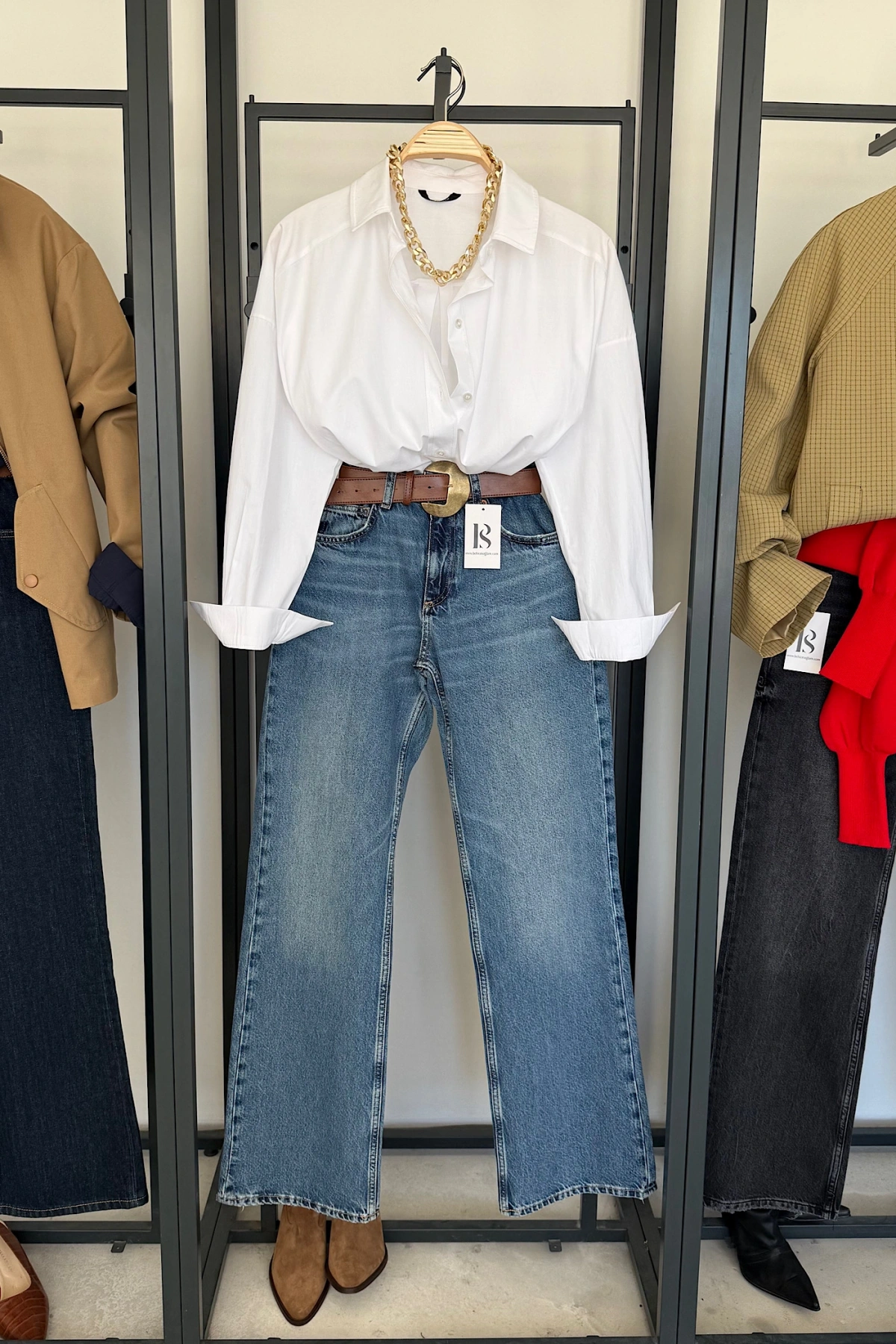 Bs Oversize Poplin Gömlek Beyaz