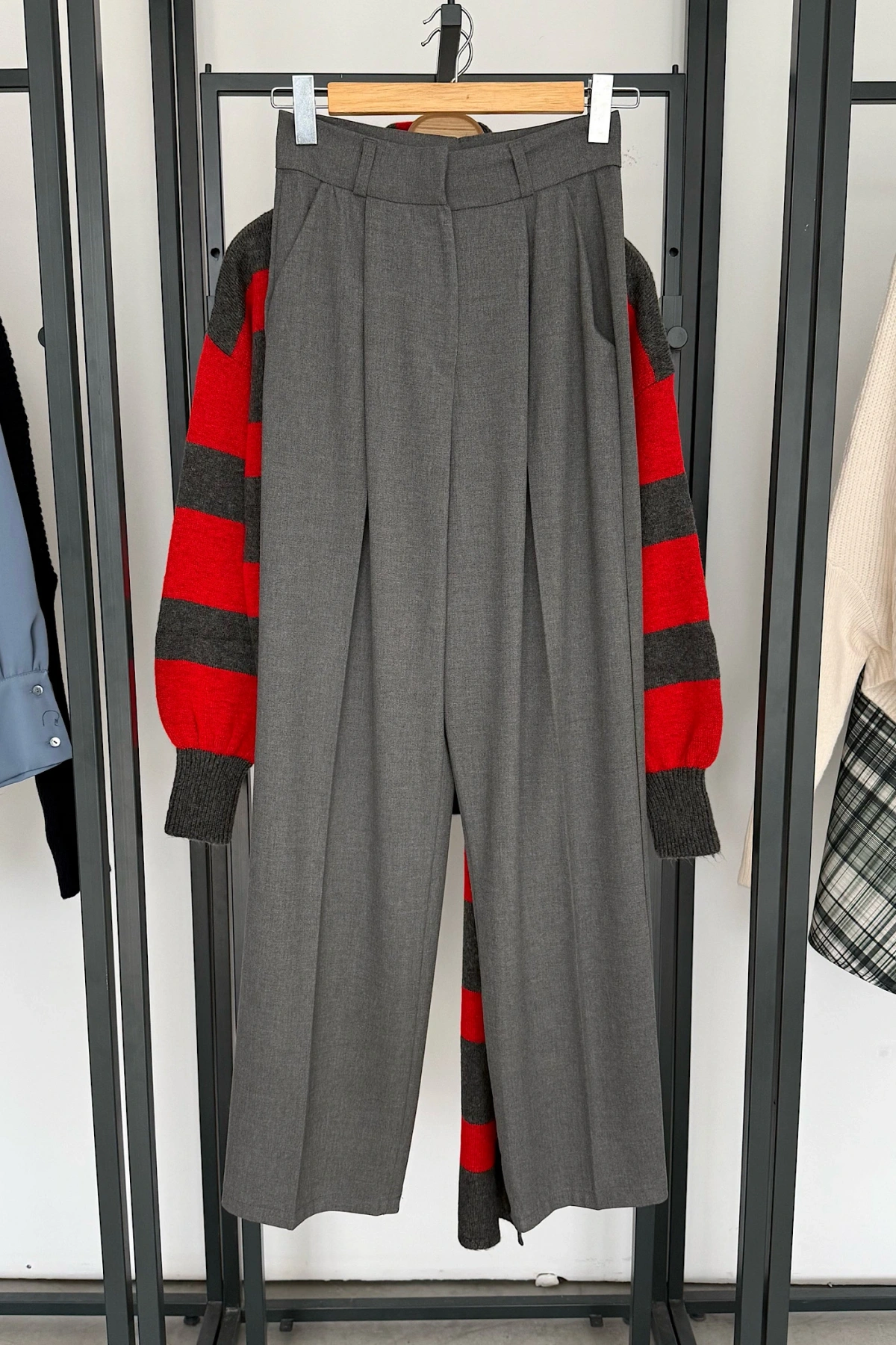 Bs Palazzo Pantolon Gri