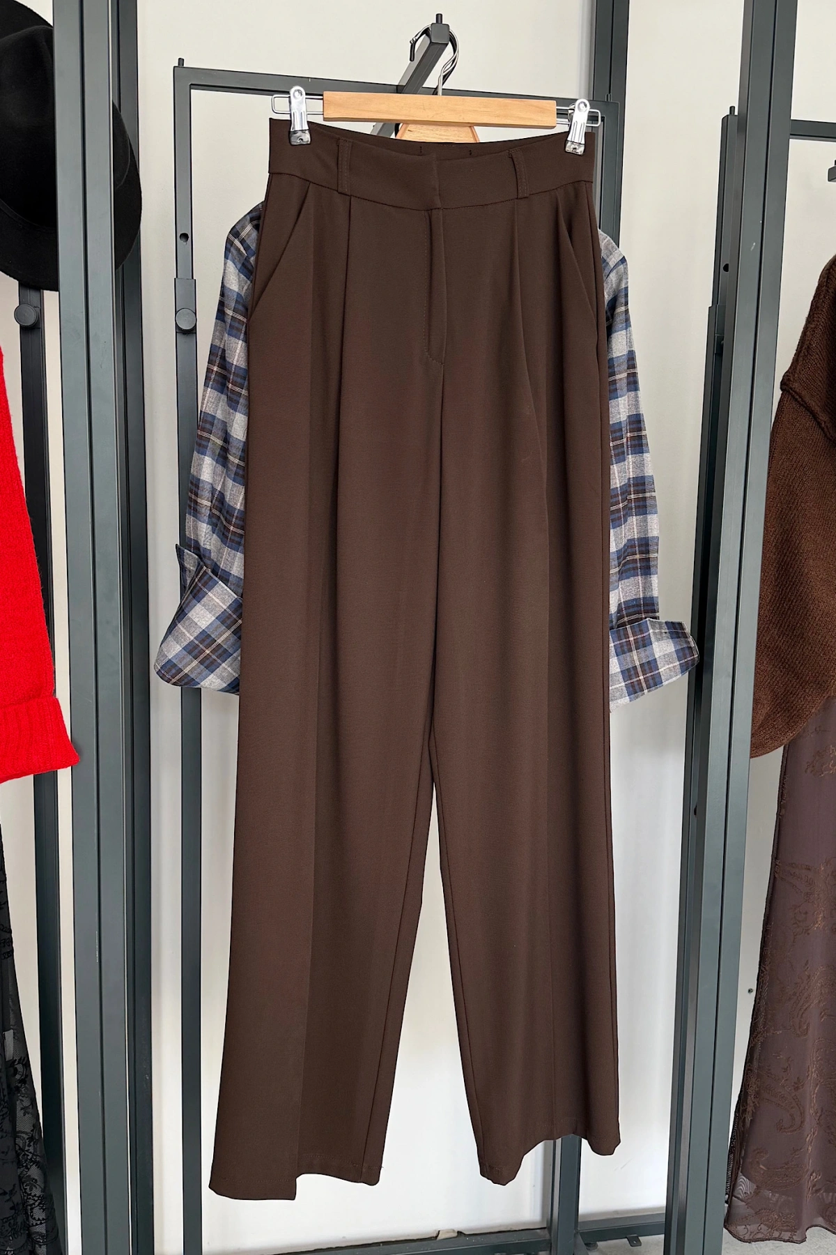 Bs Palazzo Pantolon Kahverengi