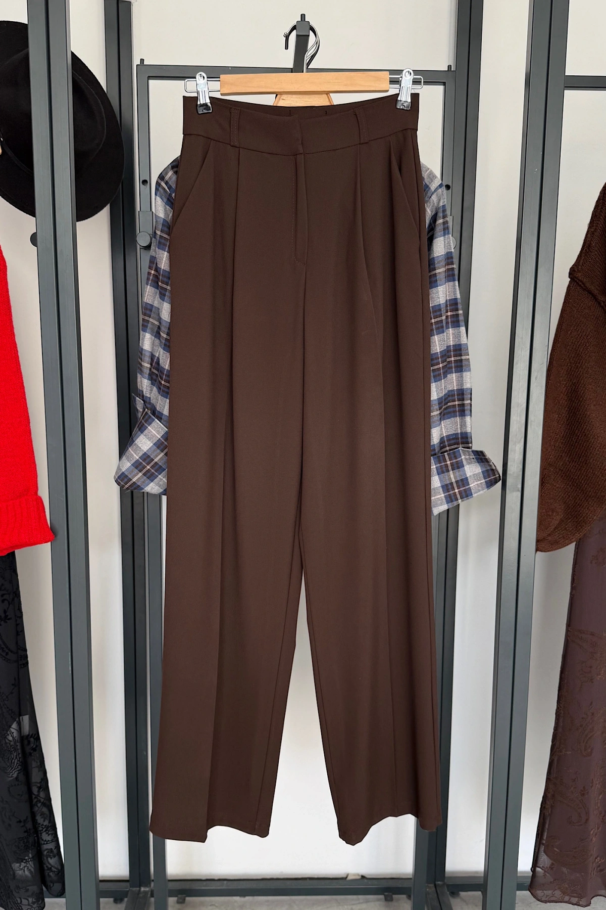 Bs Palazzo Pantolon Kahverengi