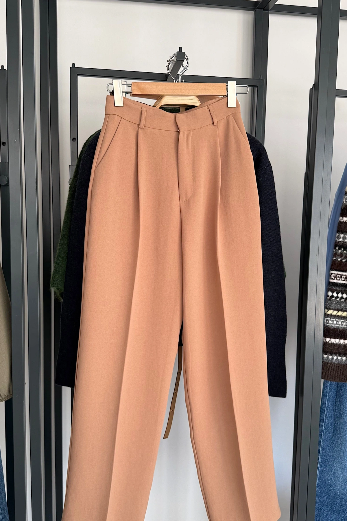 Bs Pile Detay Pantolon Camel
