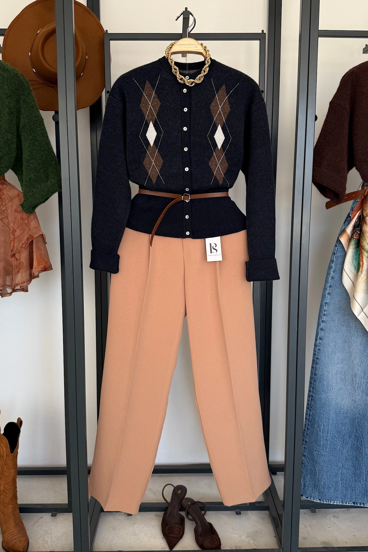 Bs Pile Detay Pantolon Camel