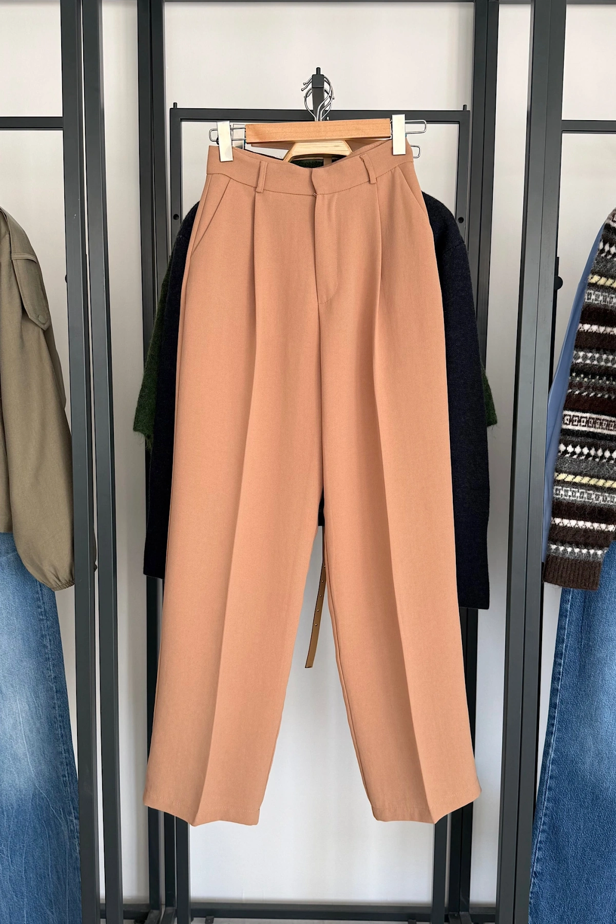 Bs Pile Detay Pantolon Camel