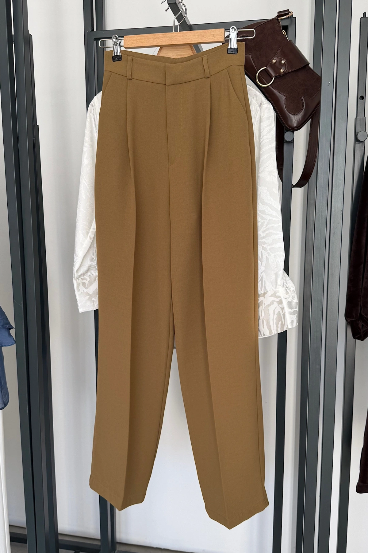 Bs Pile Detay Pantolon Haki