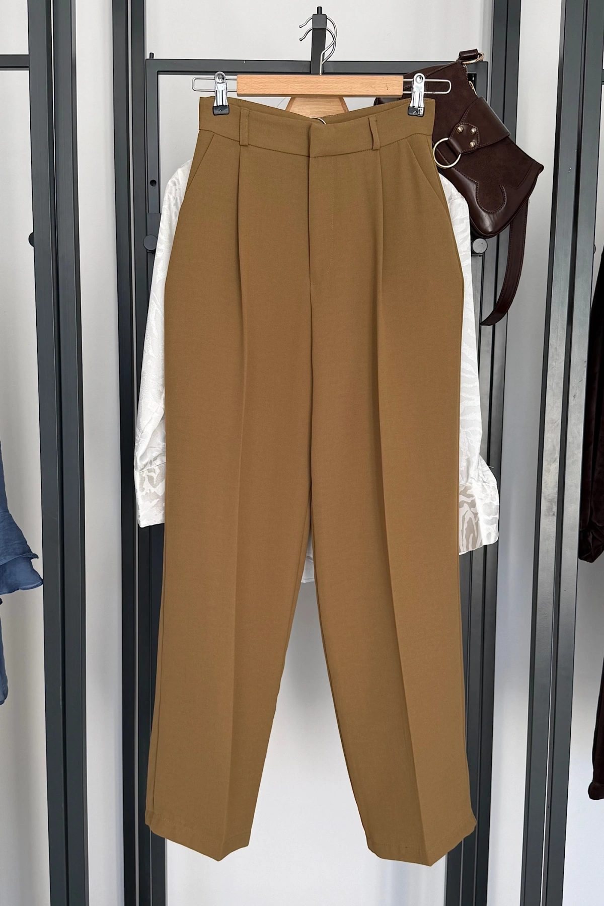 Bs Pile Detay Pantolon Haki