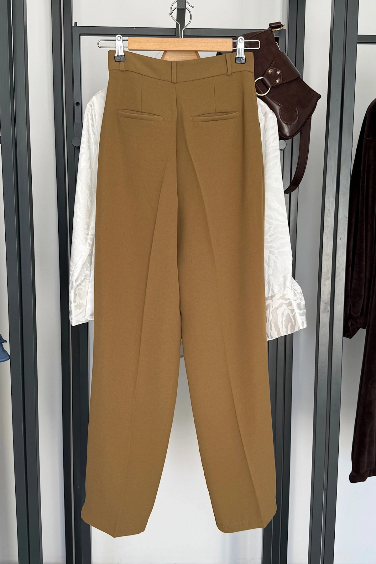 Bs Pile Detay Pantolon Haki