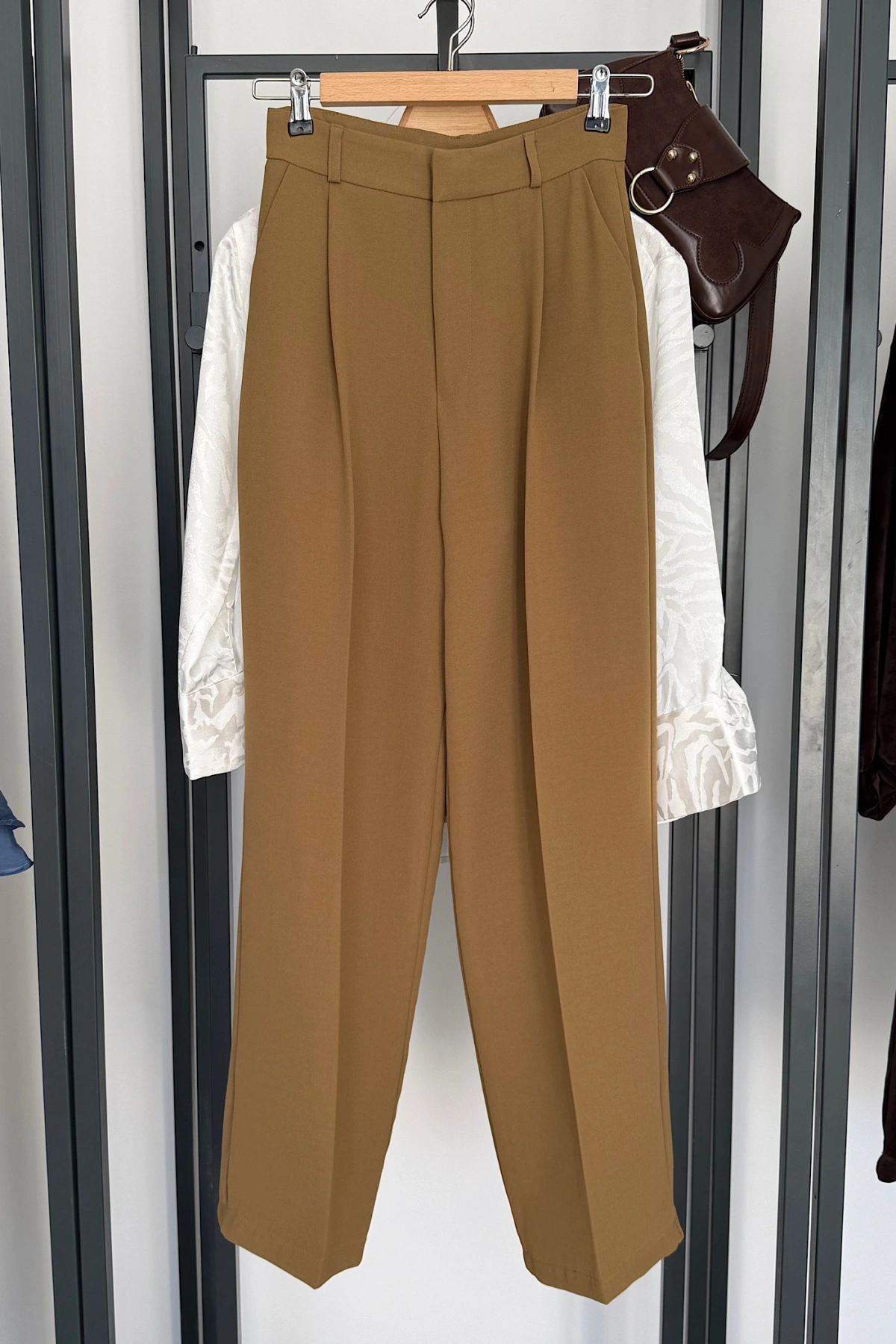 Bs Pile Detay Pantolon Haki