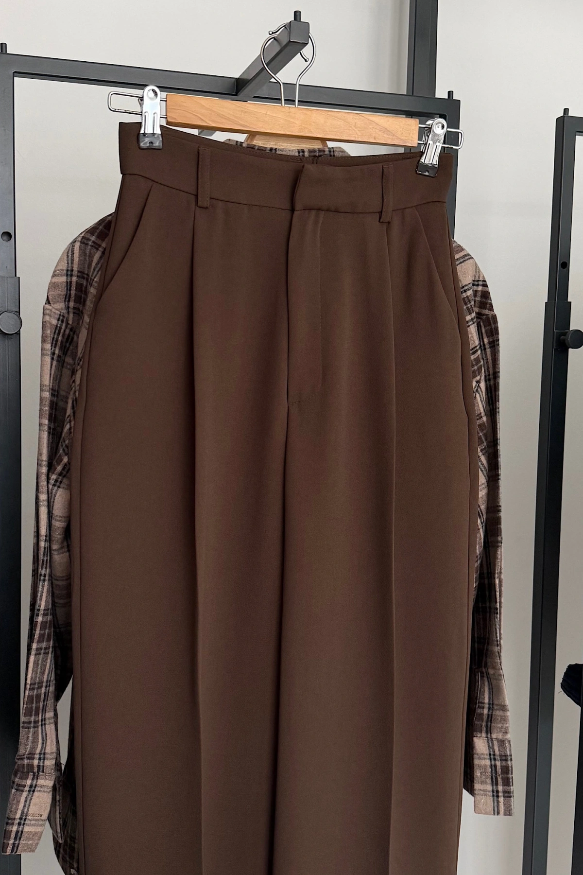 Bs Pile Detay Pantolon Kahverengi