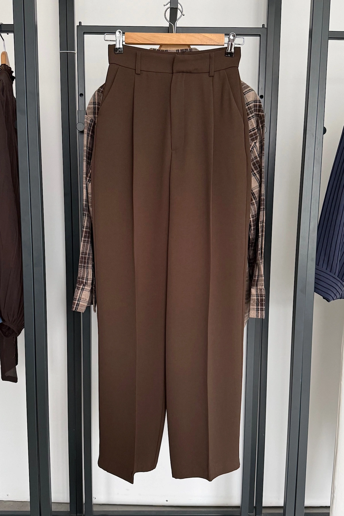 Bs Pile Detay Pantolon Kahverengi