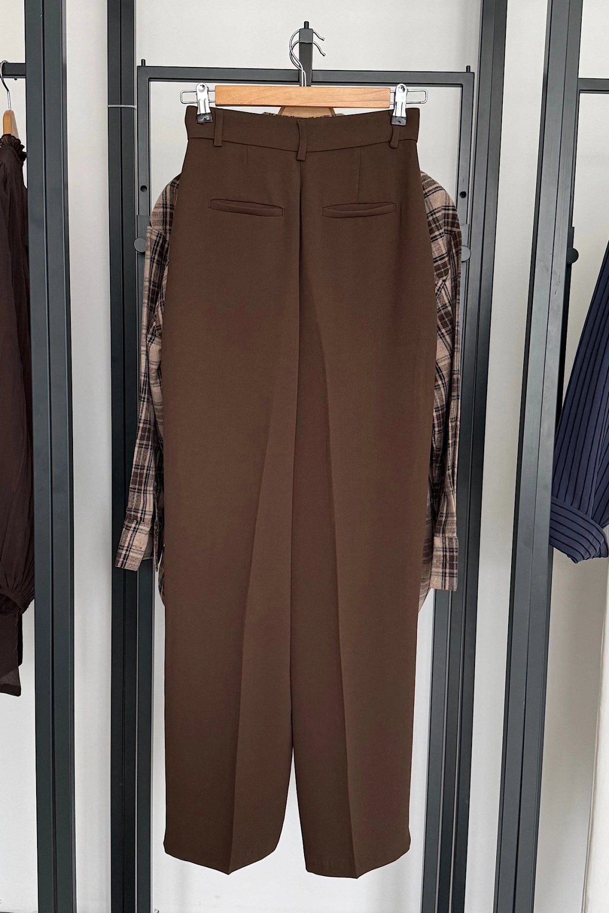 Bs Pile Detay Pantolon Kahverengi