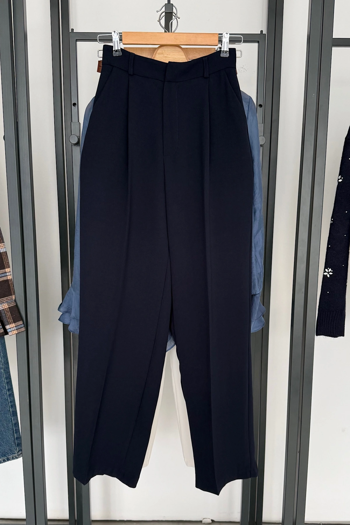 Bs Pile Detay Pantolon Lacivert