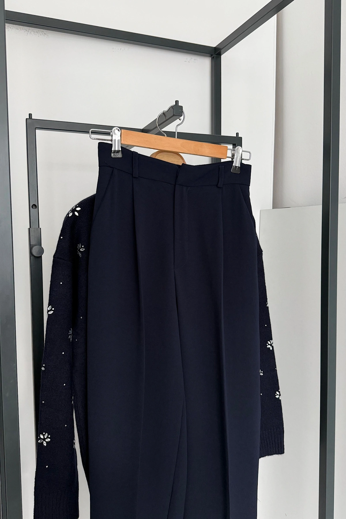 Bs Pile Detay Pantolon Lacivert