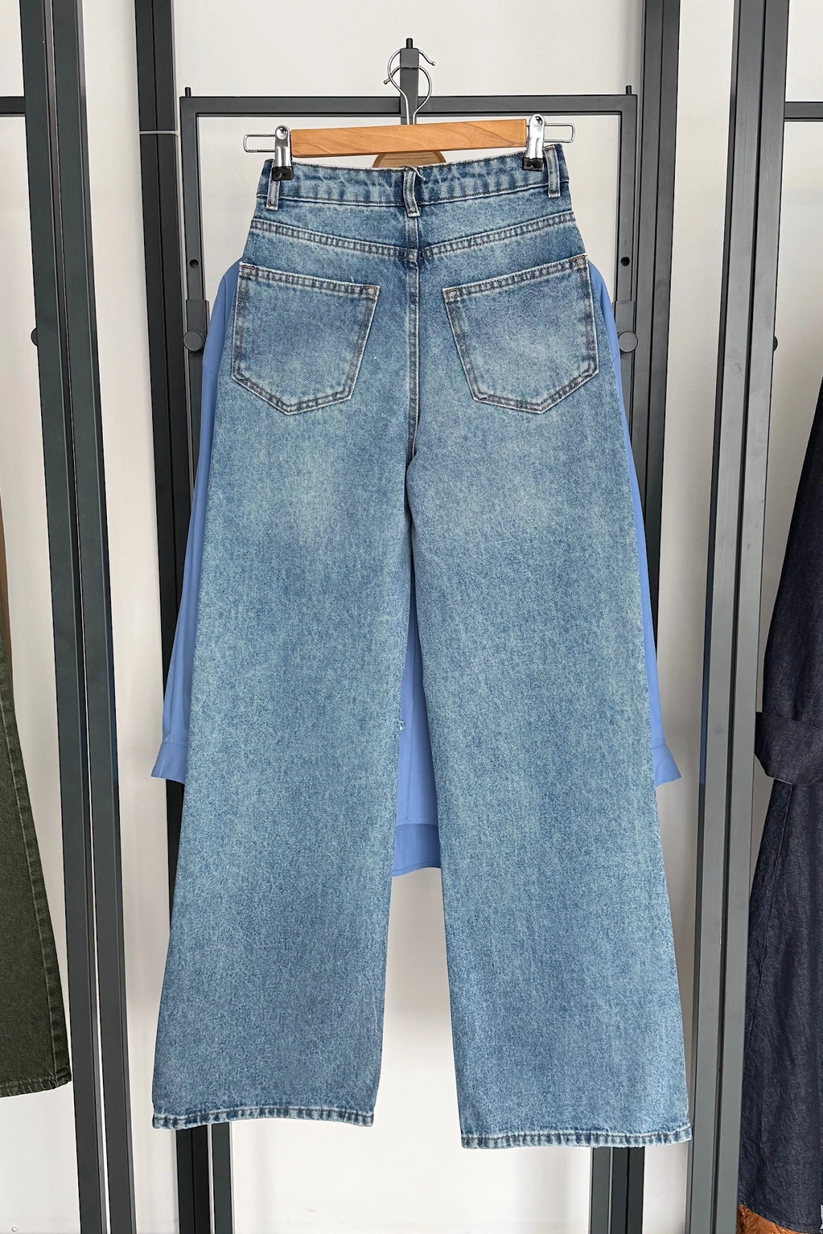 Bs Wide Leg Jean Açık Mavi