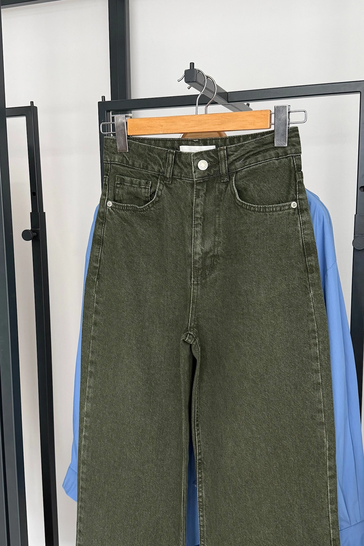 Bs Wide Leg Jean Yeşil