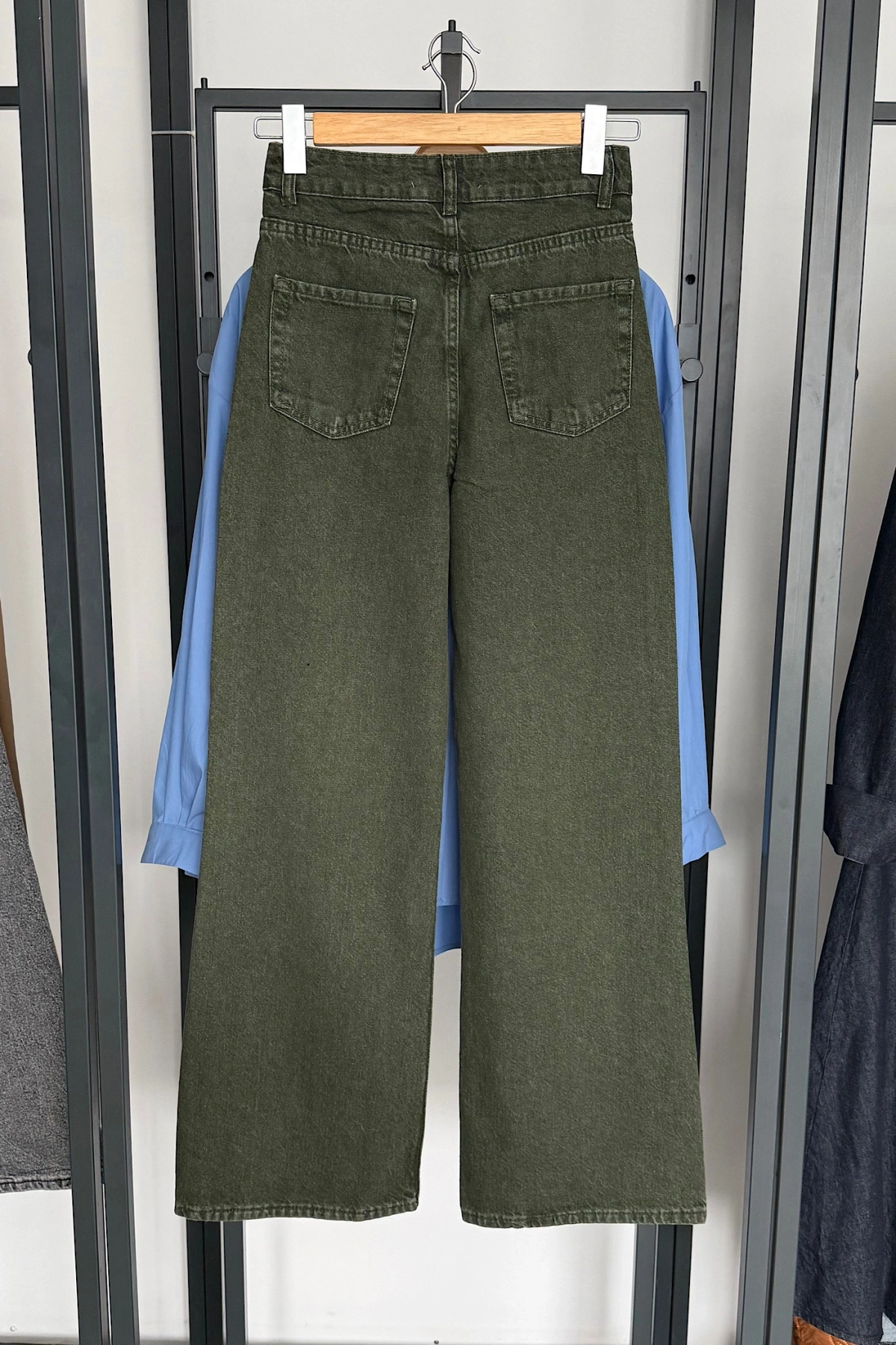 Bs Wide Leg Jean Yeşil