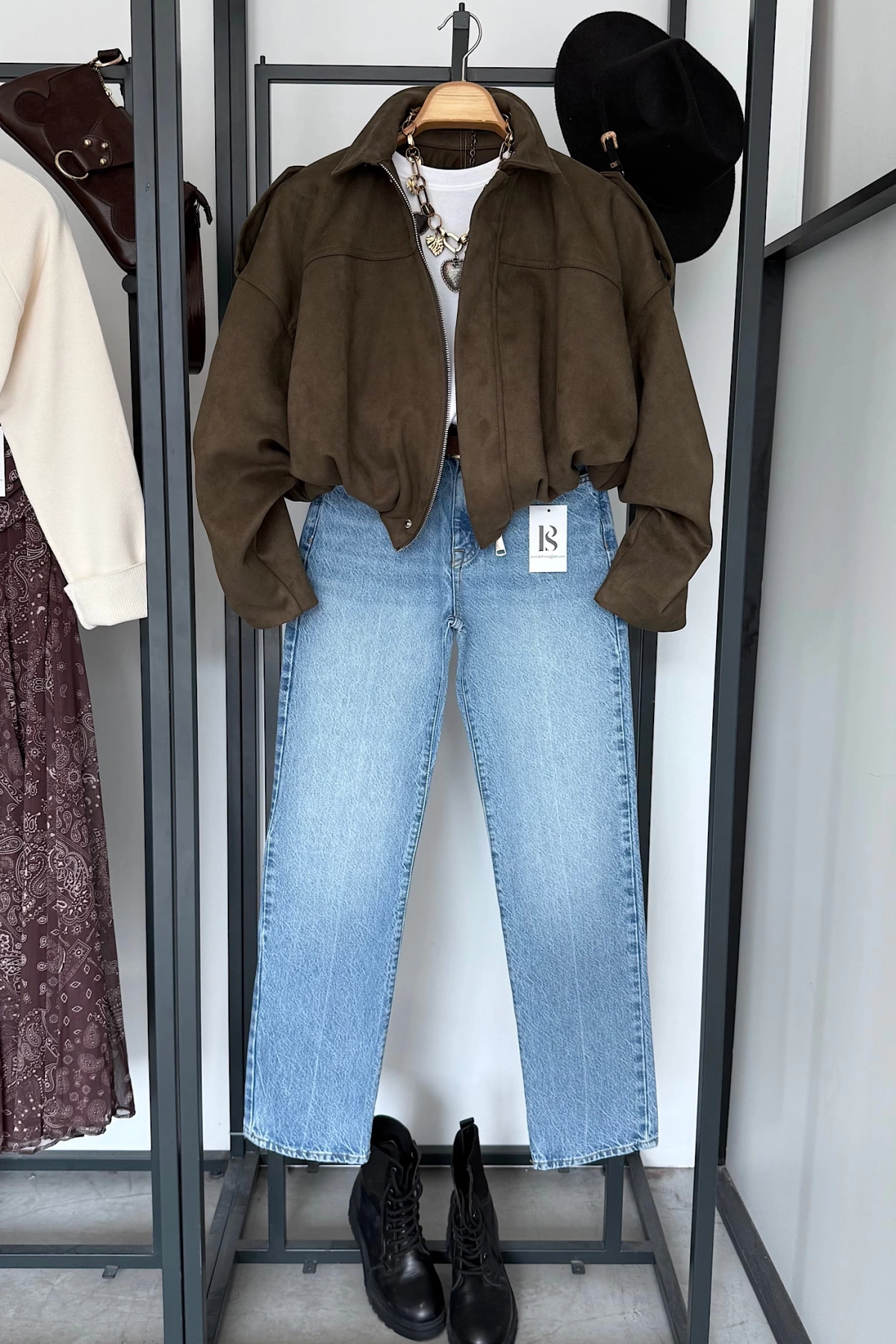 Bs1975 Straight Yüksek Bel Jean Mavi