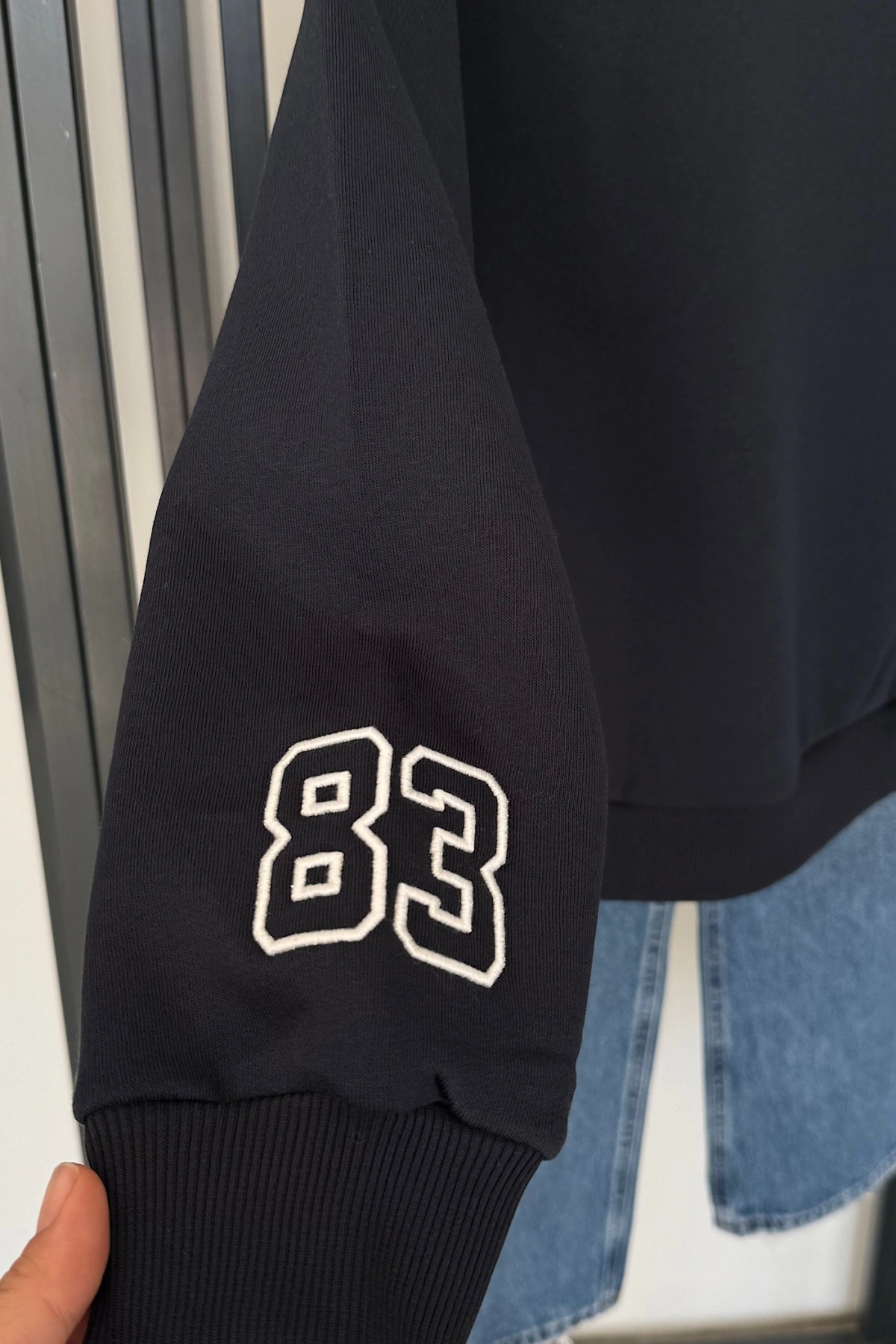 Contrast Polo Yaka Sweatshirt