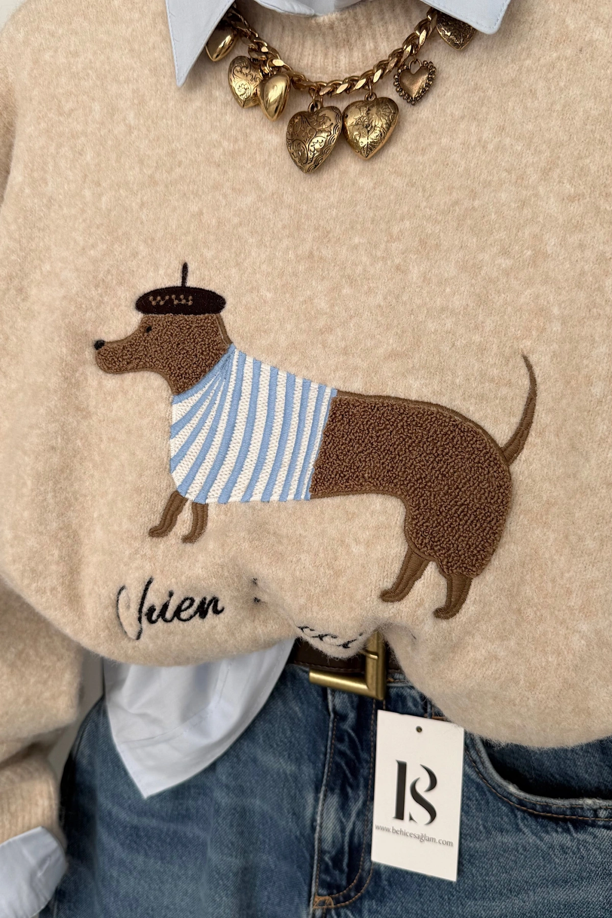 Dachshund Triko Kazak Ekru