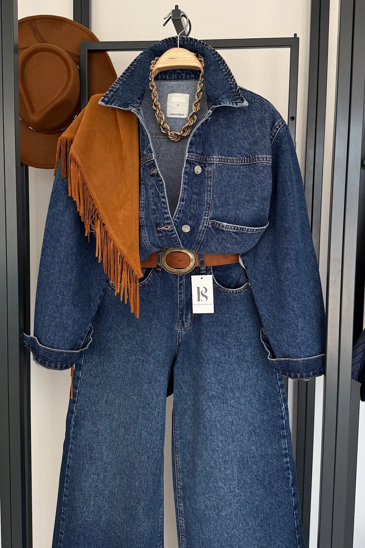 Denim Çift Cepli Kot Ceket Mavi