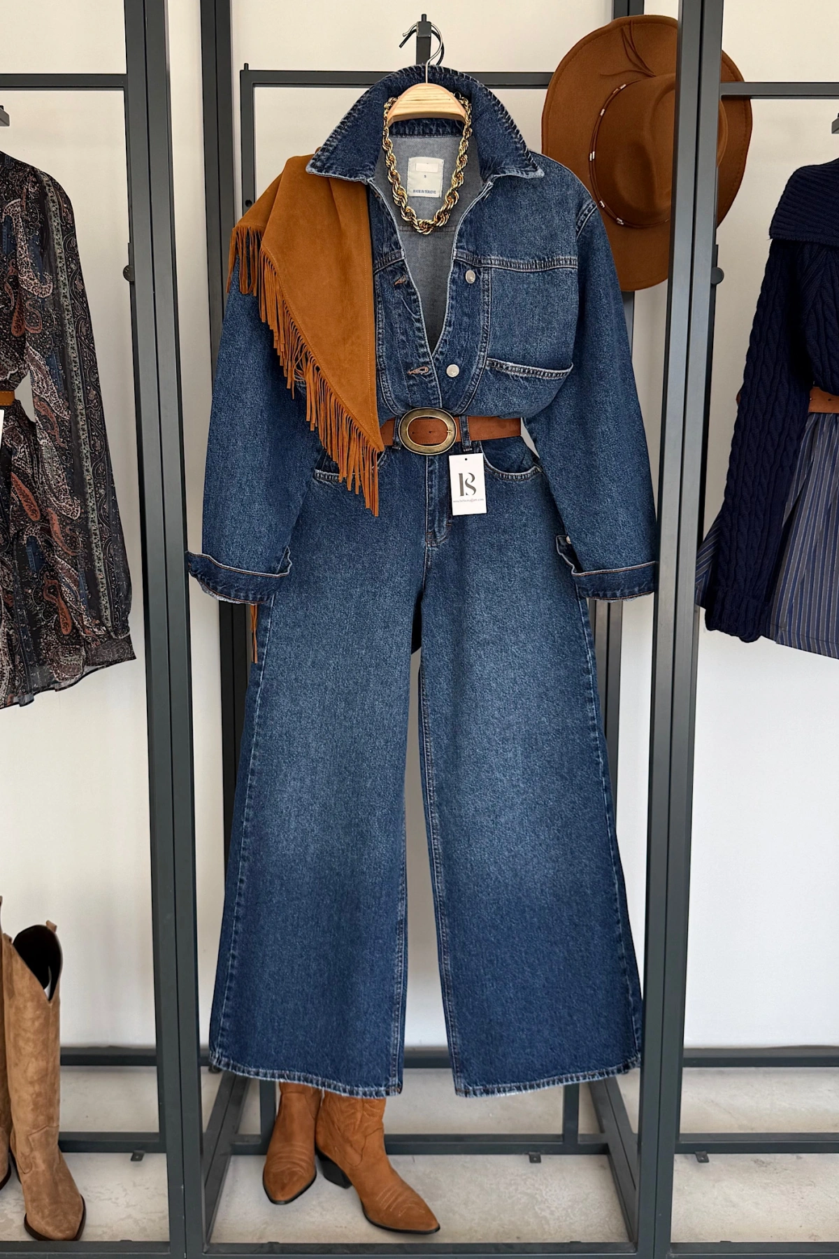 Denim Çift Cepli Kot Ceket Mavi