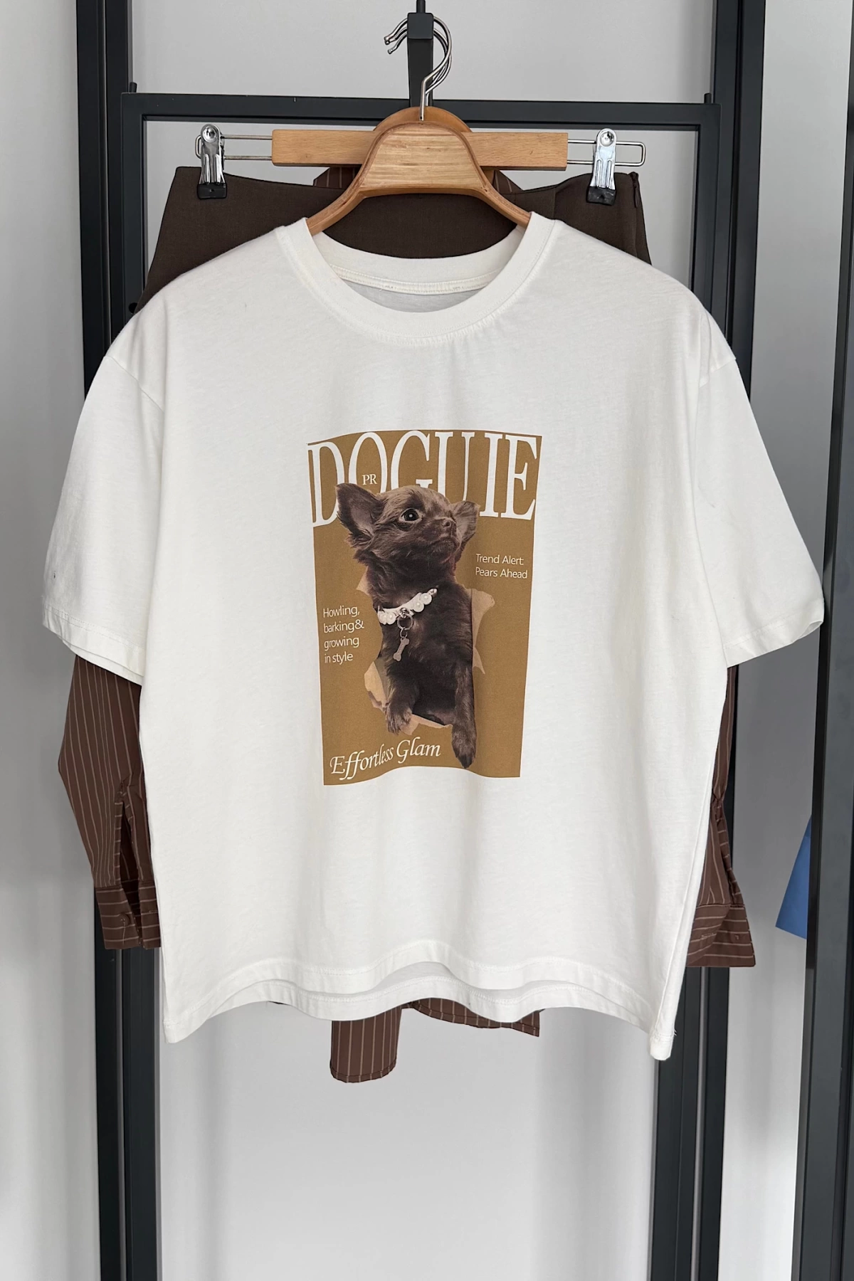 Doguıe Baskılı T-Shirt Krem