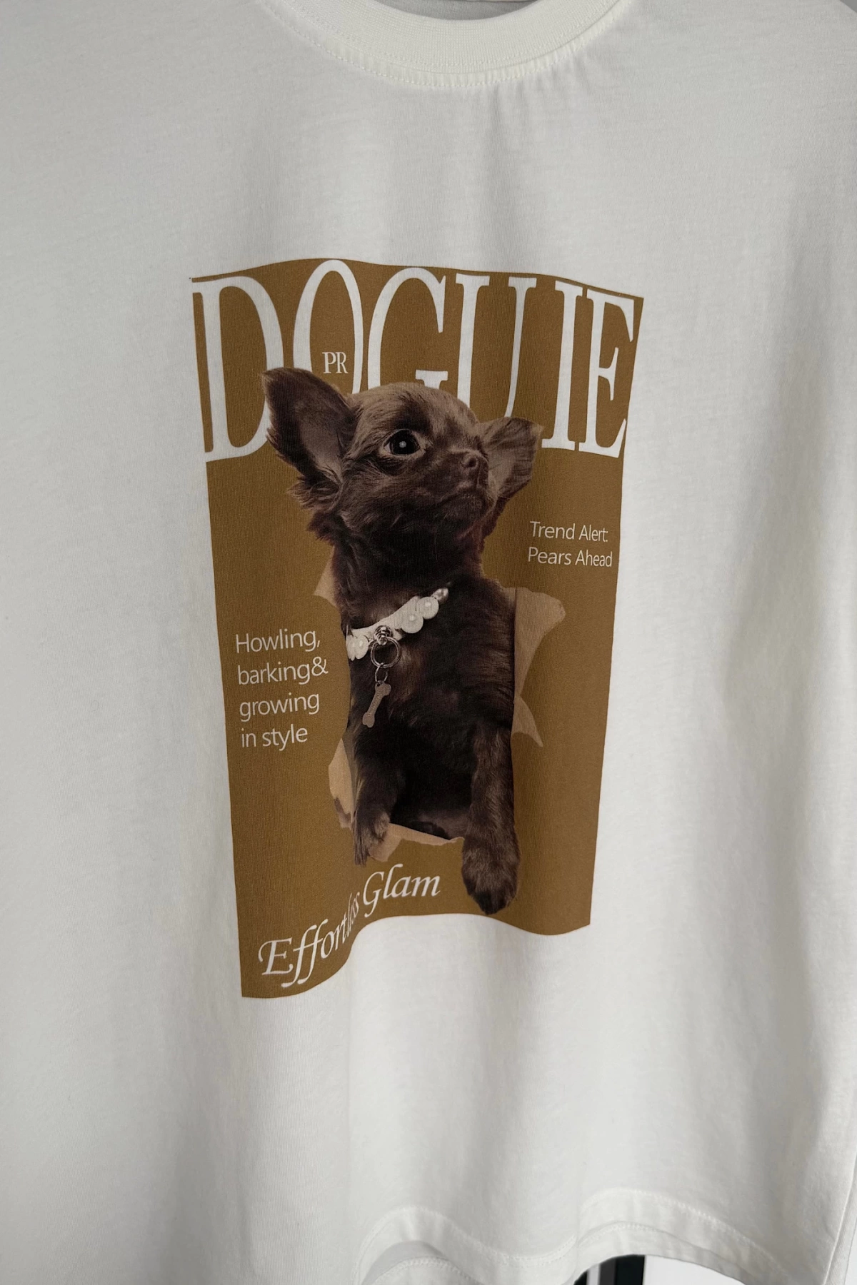 Doguıe Baskılı T-Shirt Krem
