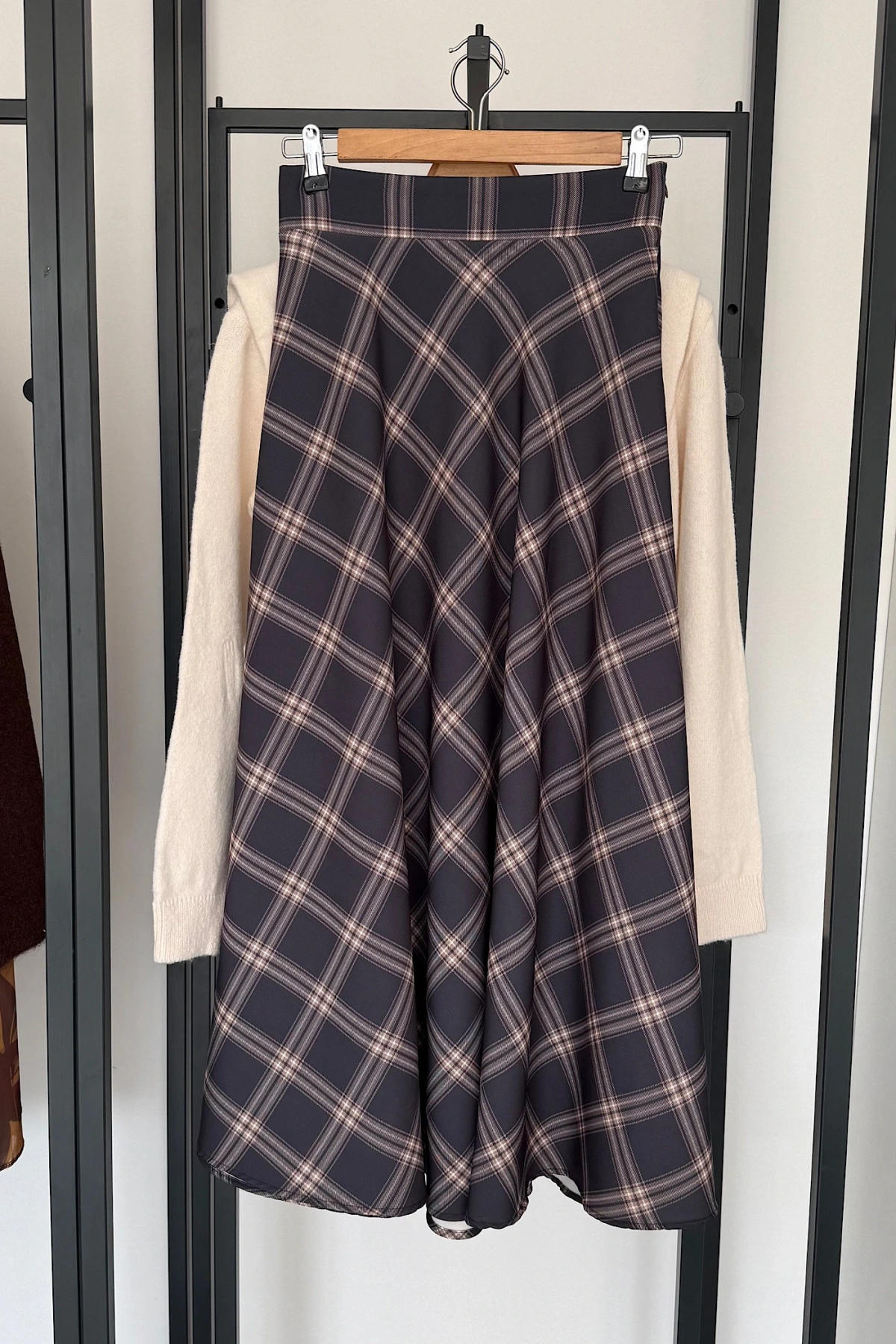 Ekose Etek Füme-Bej