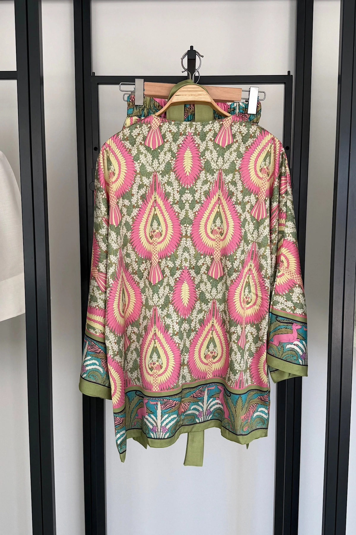 Etnik Desen Kimono Şortlu Takım