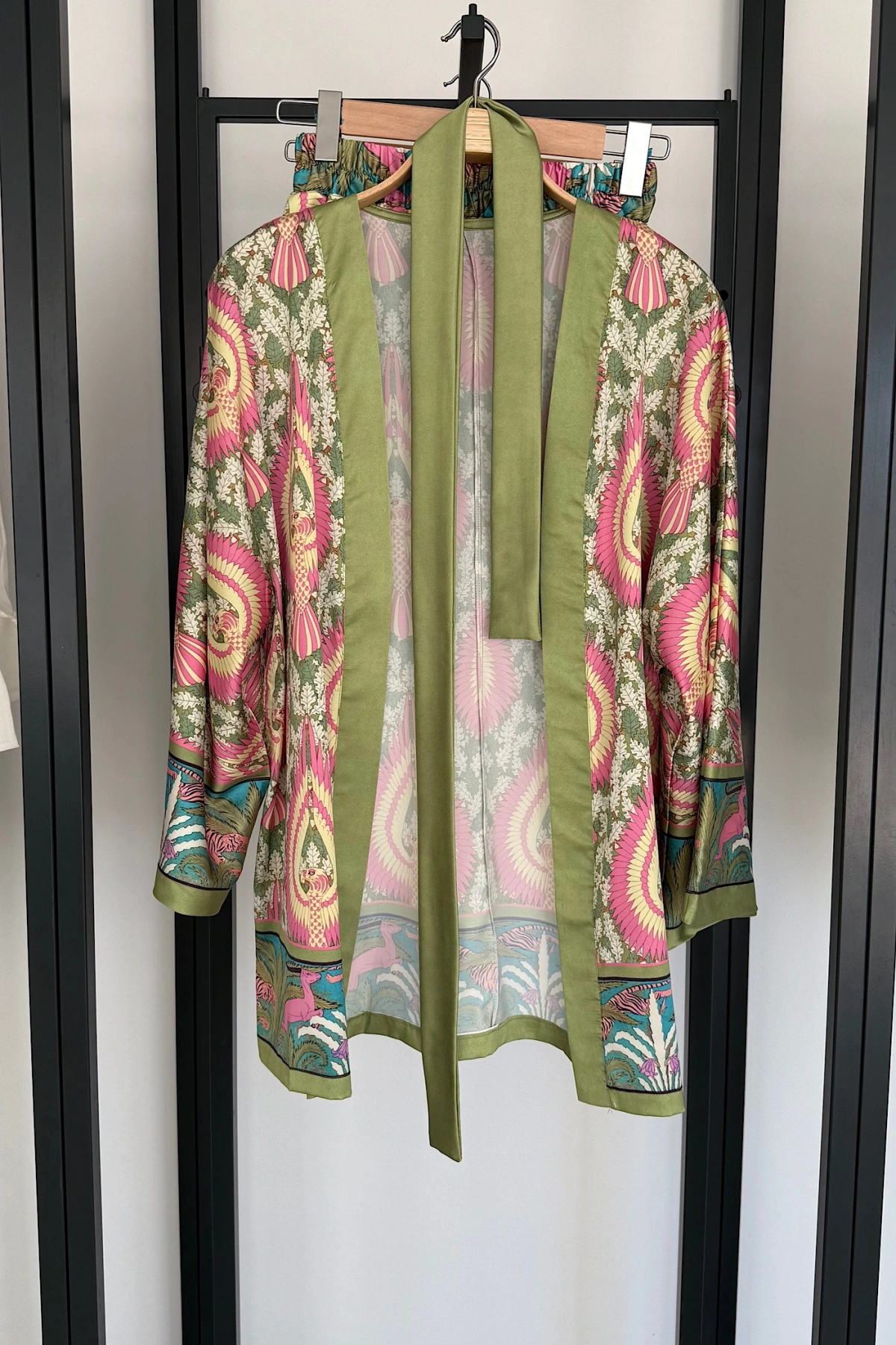 Etnik Desen Kimono Şortlu Takım