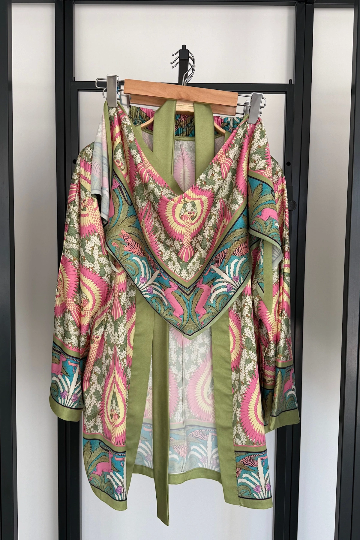 Etnik Desen Kimono Şortlu Takım