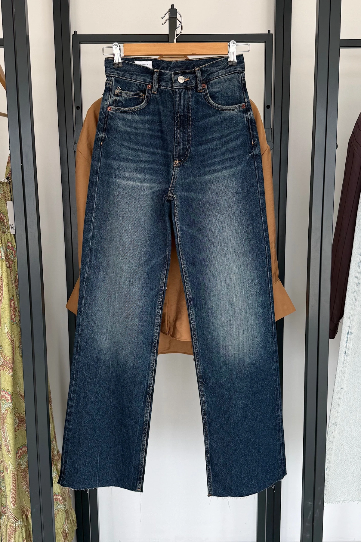 Full Length Wide Leg Jean Lacivert