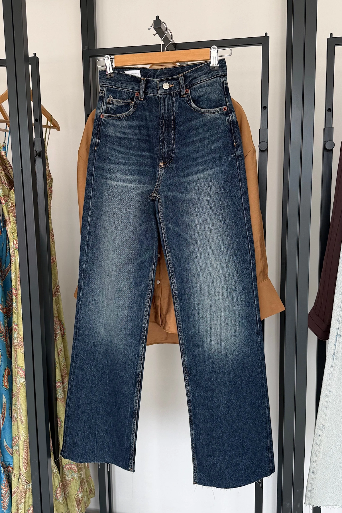 Full Length Wide Leg Jean Lacivert