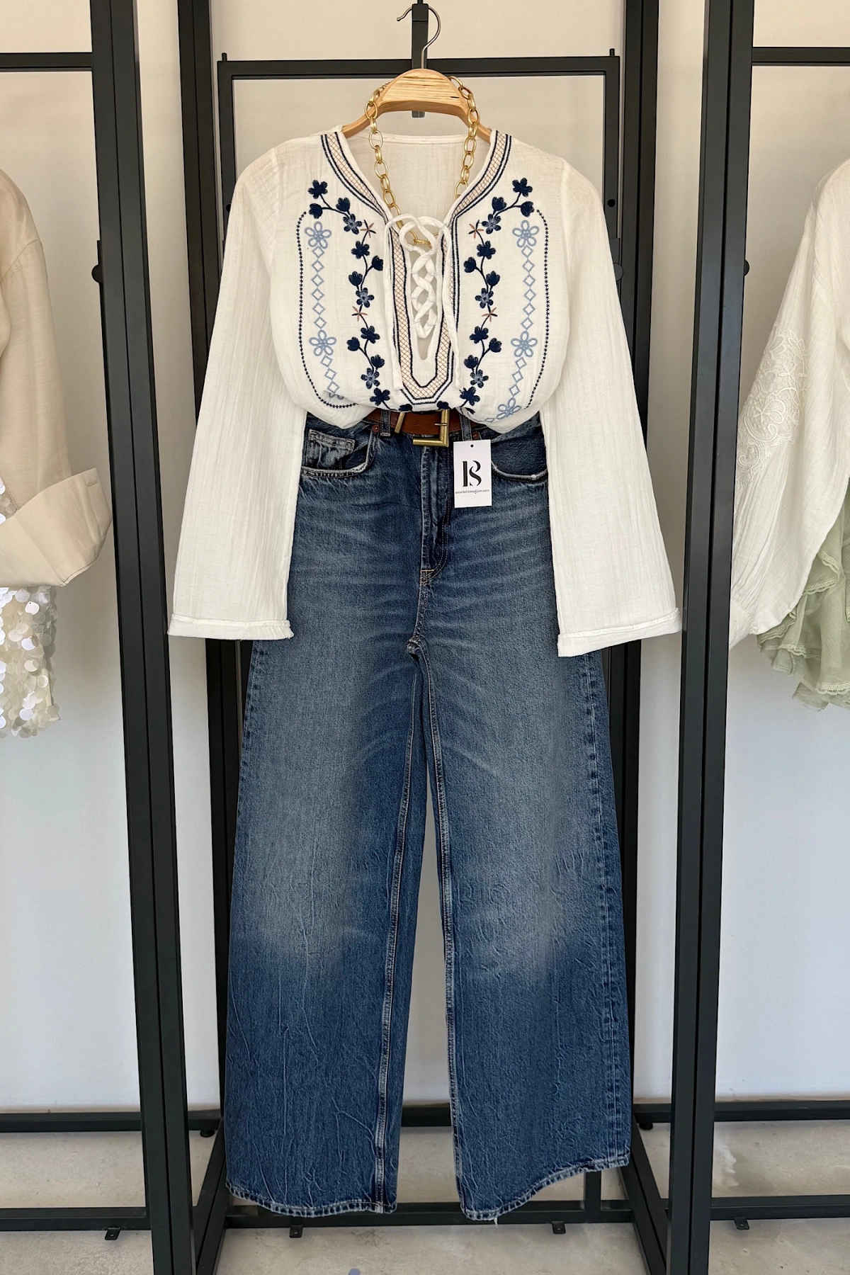 Geniş Paça Straight Jean