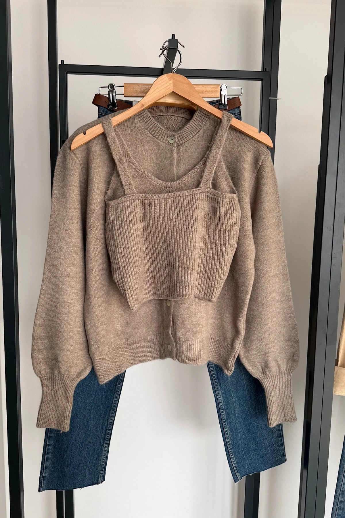 Hırka Atlet İkili Takım Açık Vizon