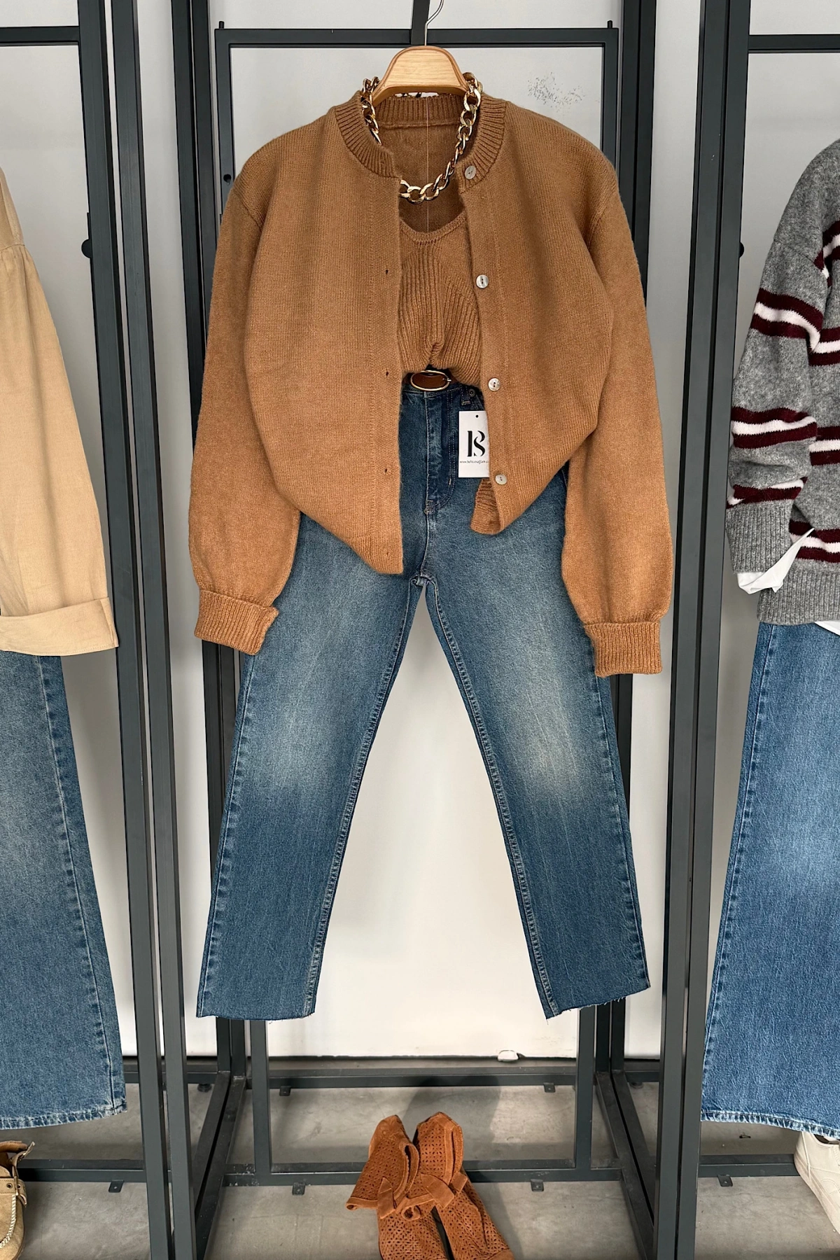 Hırka Atlet İkili Takım Camel