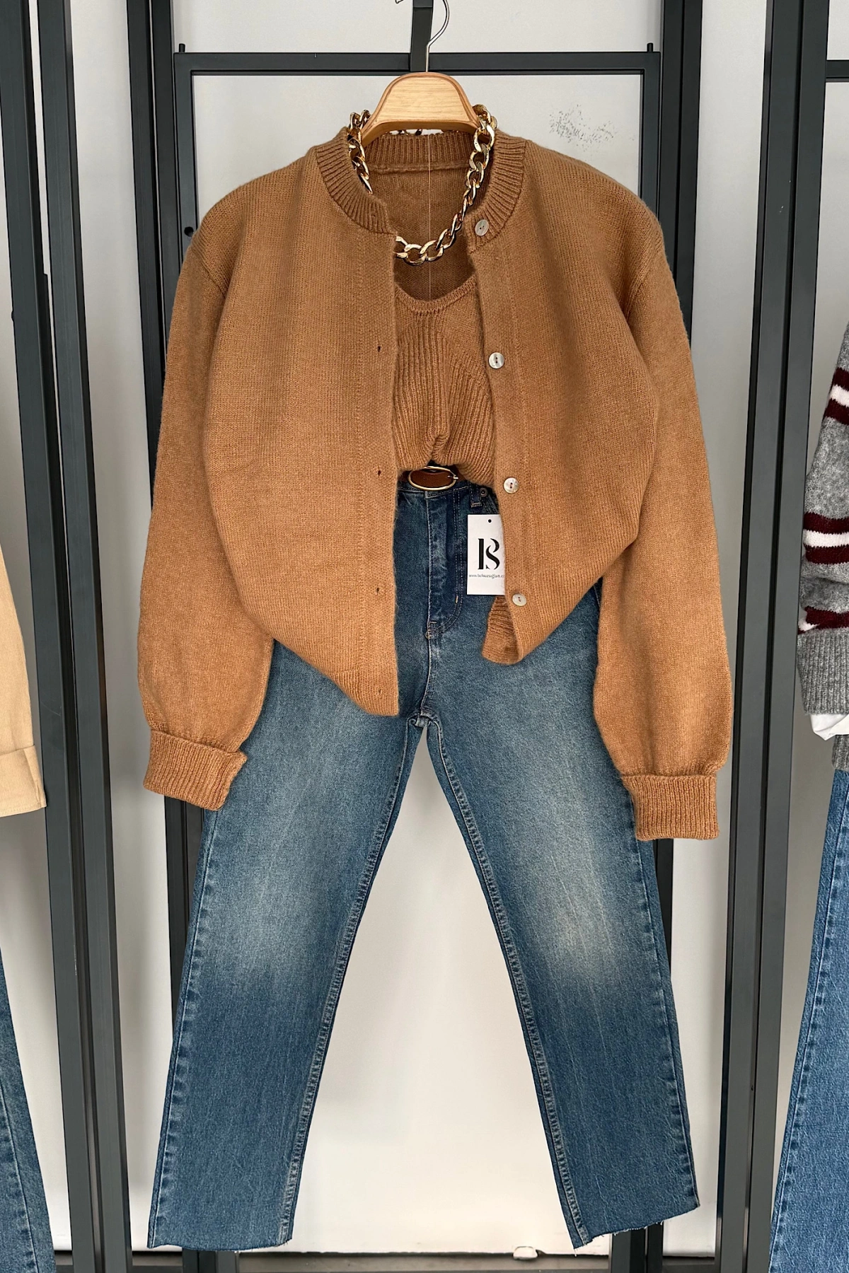 Hırka Atlet İkili Takım Camel