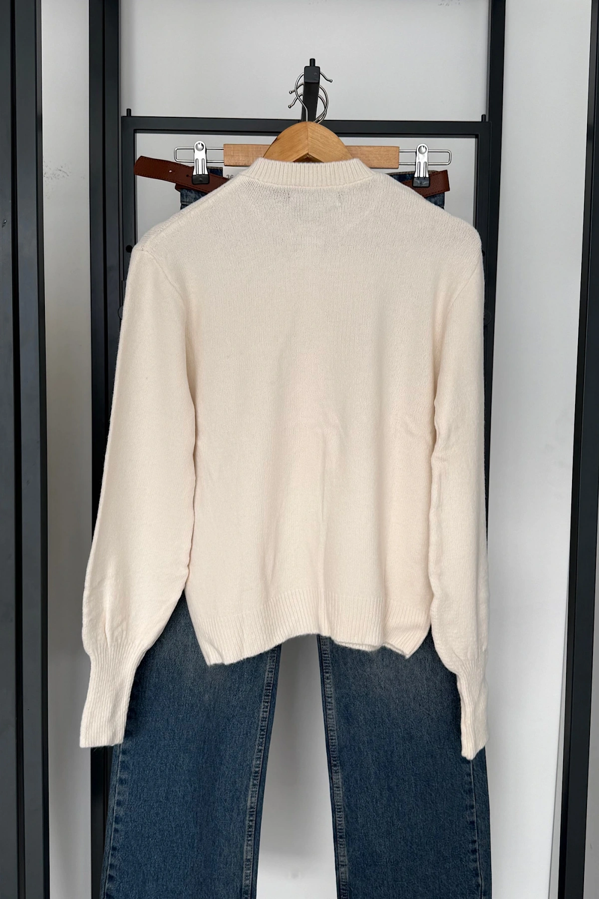 Hırka Atlet İkili Takım Krem