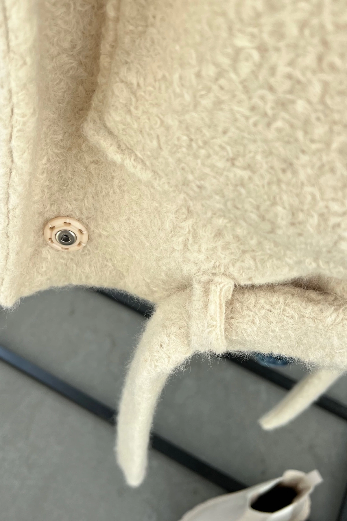 İçi Astarlı Teddy Mont Krem