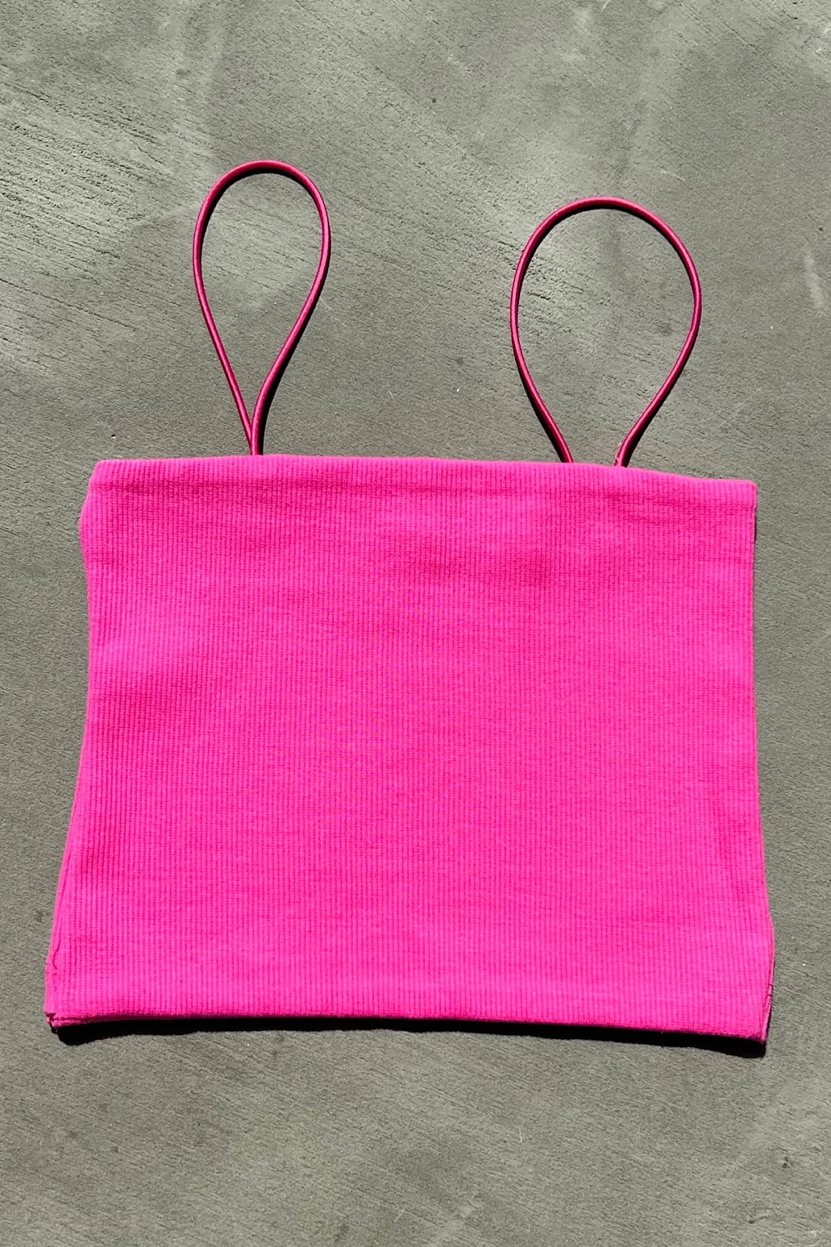 İp Askılı Kaşkorse Crop Pembe