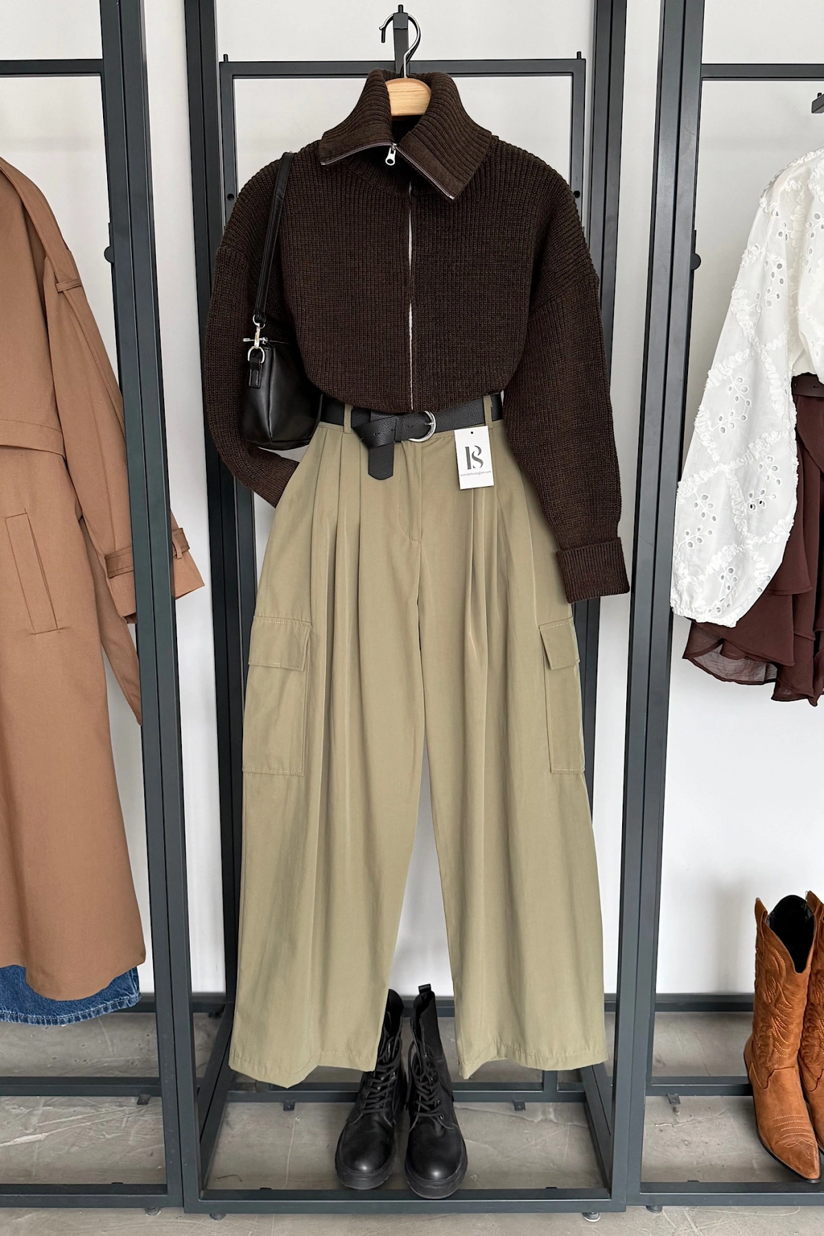 Kargo Cepli Pantolon Haki