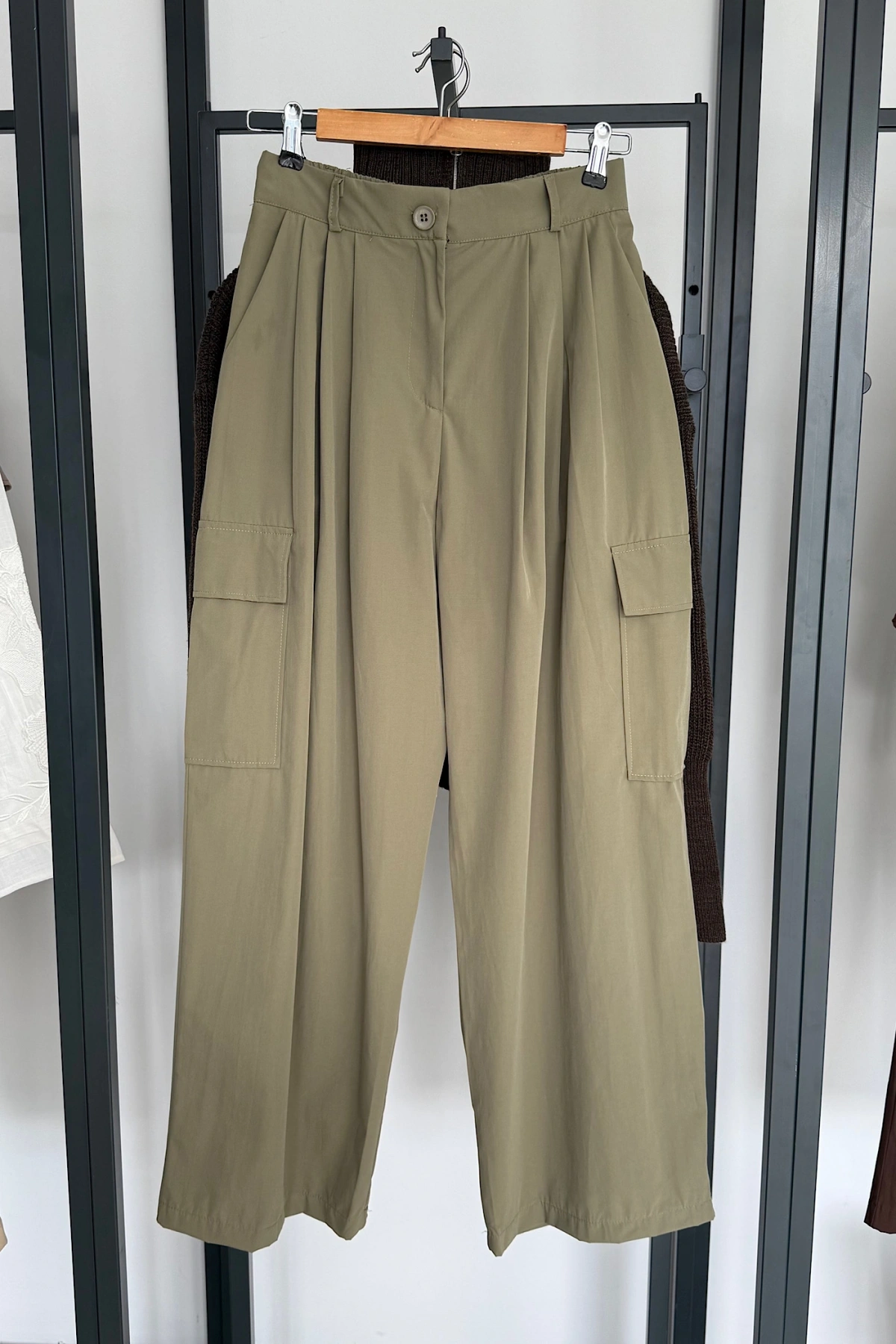 Kargo Cepli Pantolon Haki