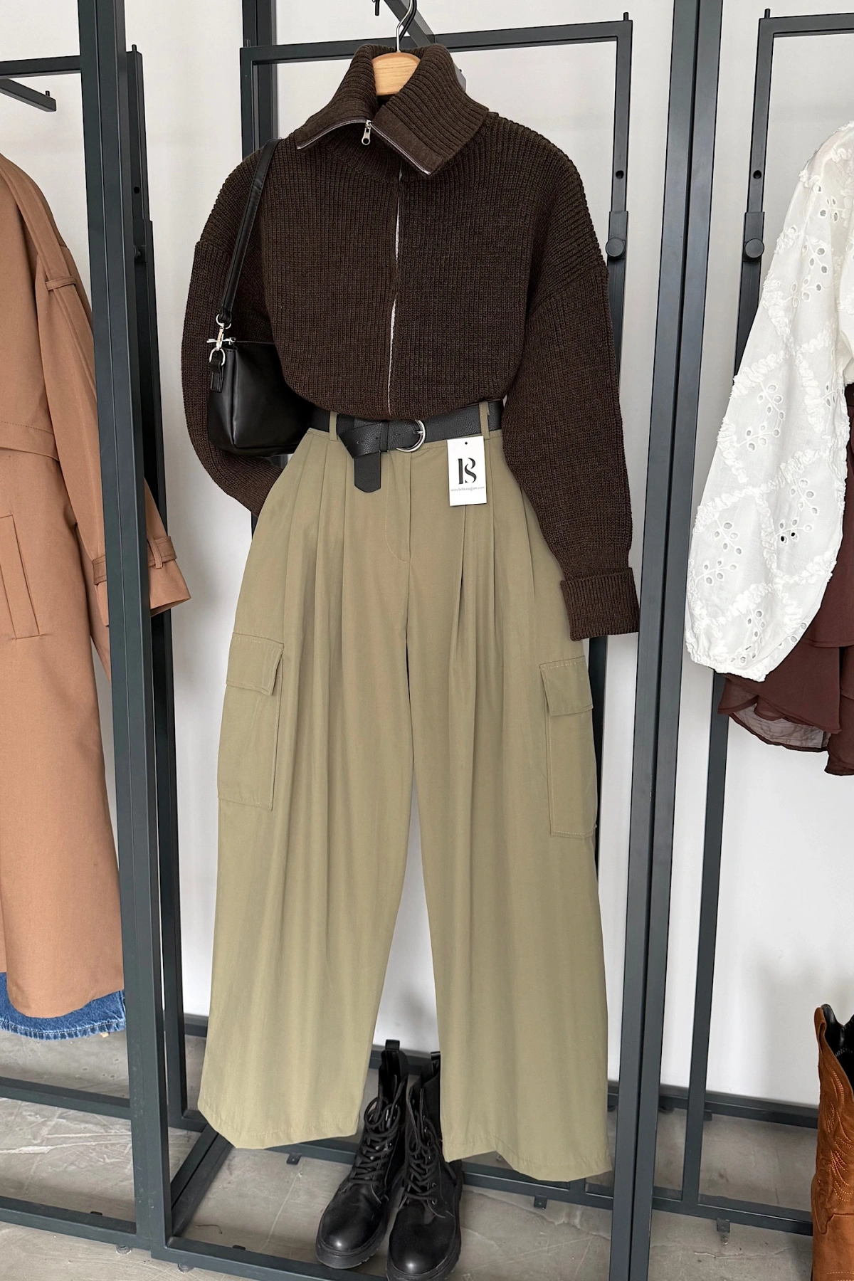 Kargo Cepli Pantolon Haki